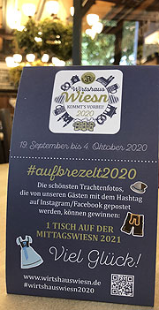 4 Mittagstische gibt es zu gewinnen auf der Wiesn 2021 (©Foto: Martin Schmitz)